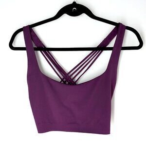 Lululemon FlexyFlex Strappy Yoga Bra L/XL D-DDD cup Chilled Grape purple